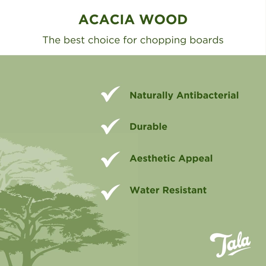 Tala Mill Rest for 2 Mills - Lacquered Acacia Wood | Protects Surfaces | Easy Clean 5