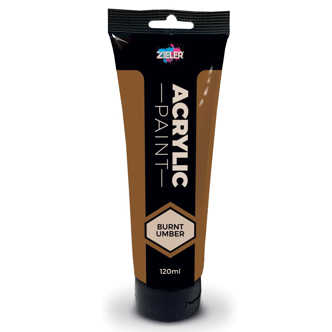 Zieler Acrylic Paint - Burnt Umber | Medium Body | Non-Toxic | 120ml Tube 1