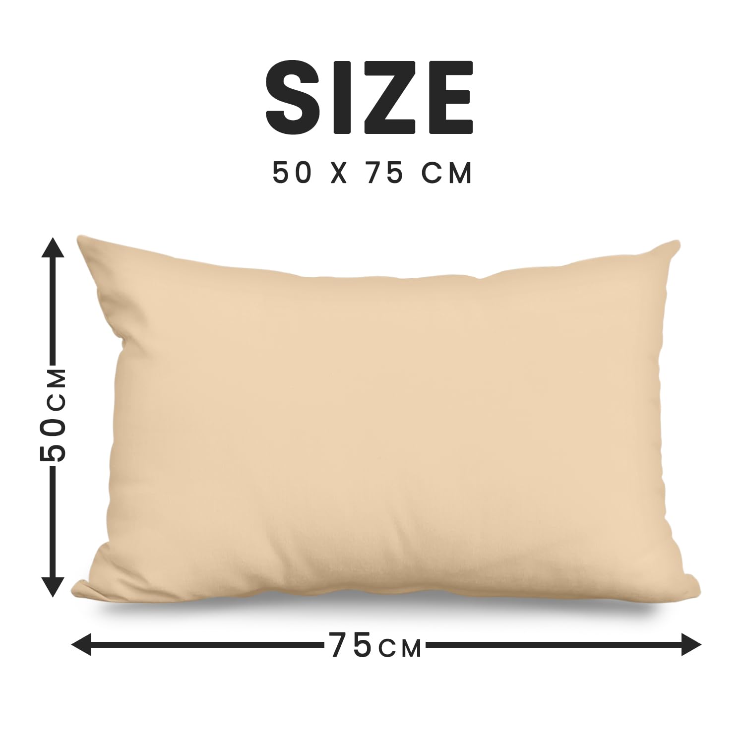 Super Dreamer Microfiber Pillow Cases - Beige, Housewife Style, 2 Pack | Super Soft Polyester 6
