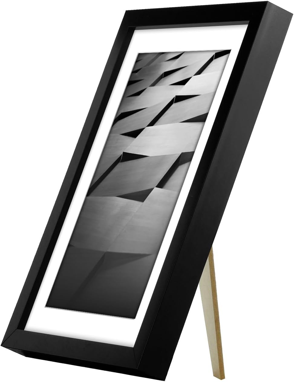 Americanflat 5x7 Photo Frame in Black - Thin Border | PVC Construction | Includes Easel & Hanging Hardware 5