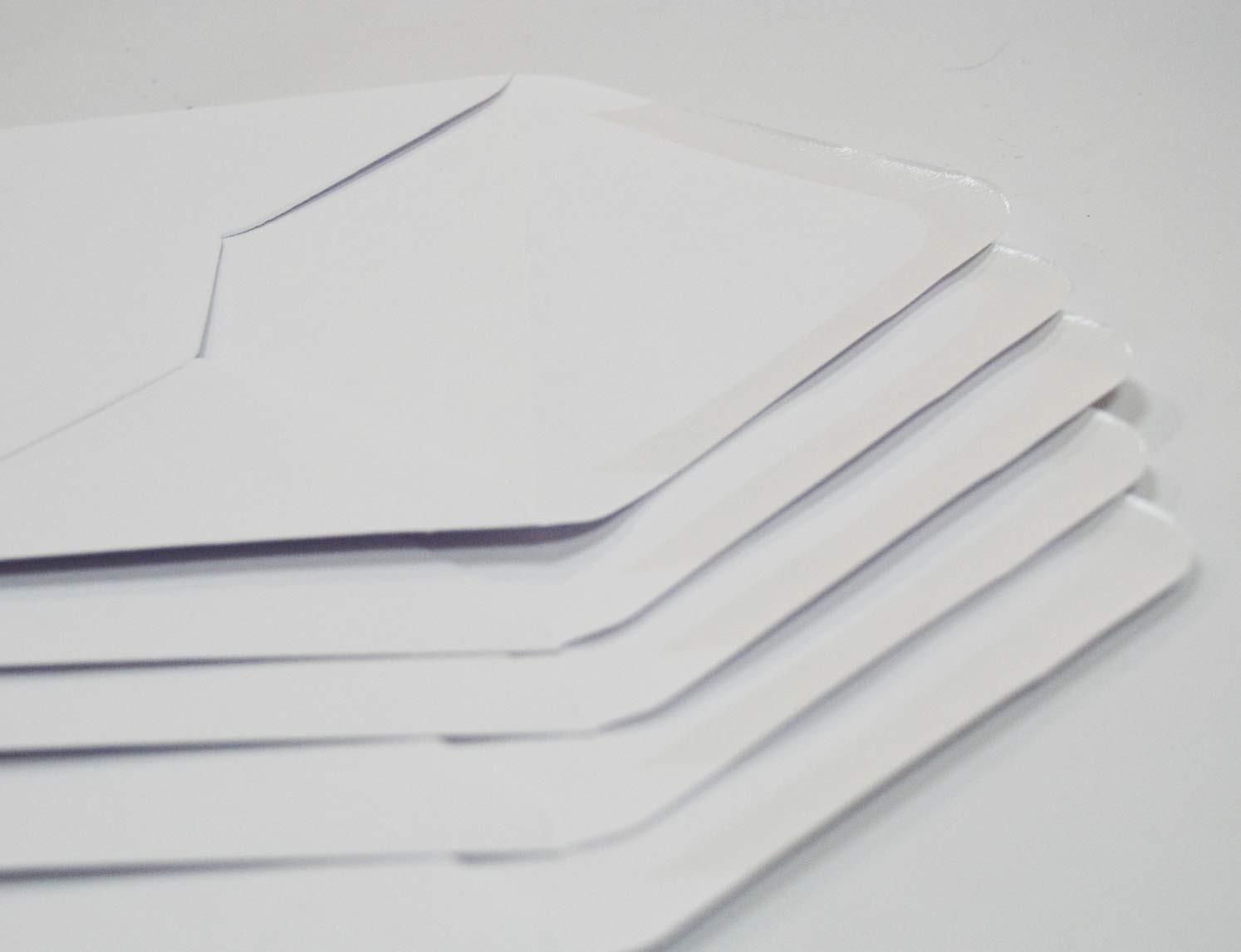 Craft UK W103 Linen Card Stock Pack - 50 White 6x6 Inch Cards & Envelopes | 300 gsm 2