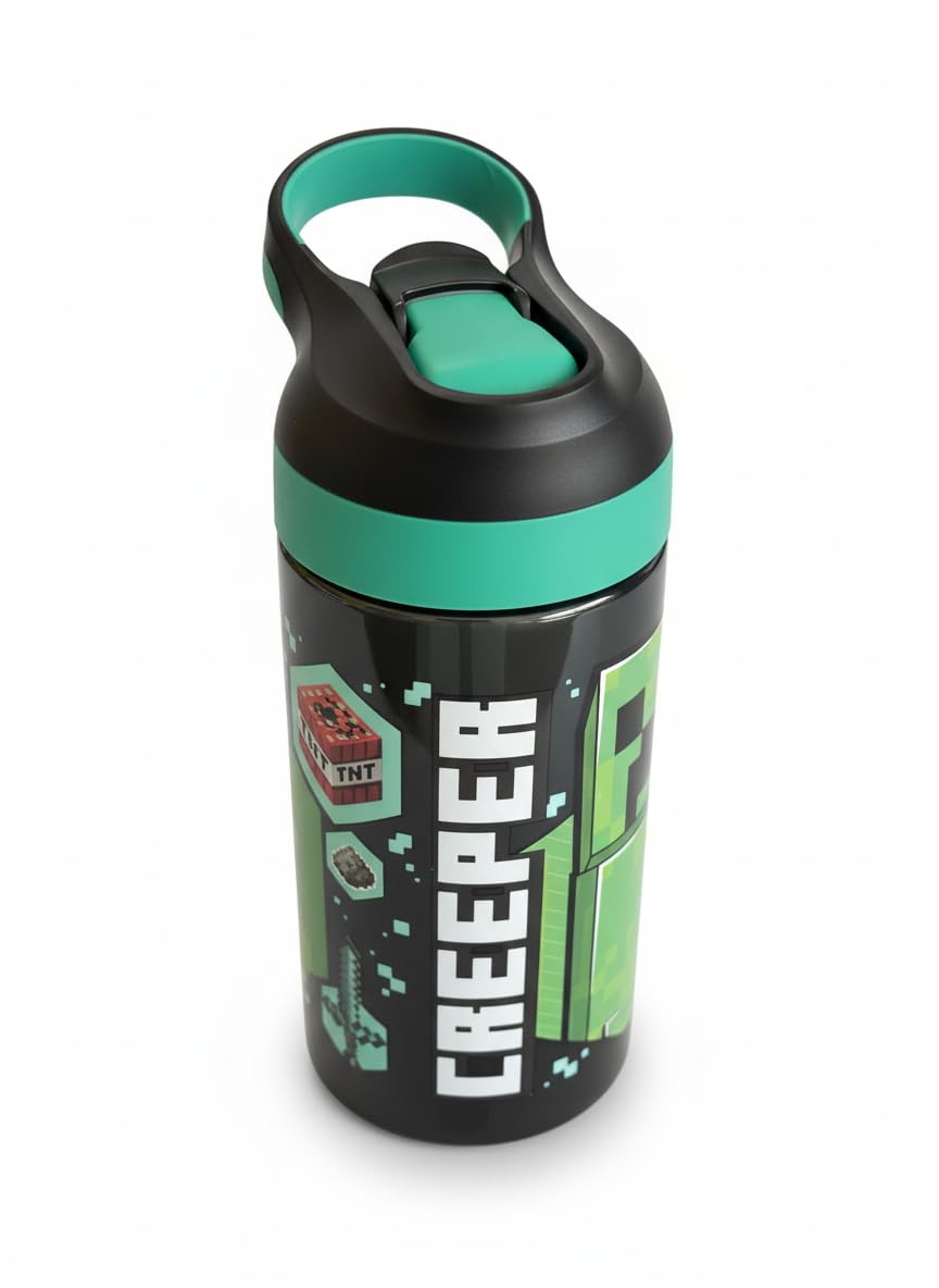 HOX Minecraft 5 Piece Lunch Set with 450ml Lockable Water Bottle | School & Travel 3