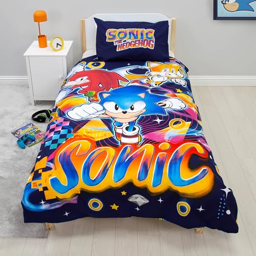 Sonic The Hedgehog Single Duvet Cover Set | Reversible Polycotton | UK Size 135x200cm 4