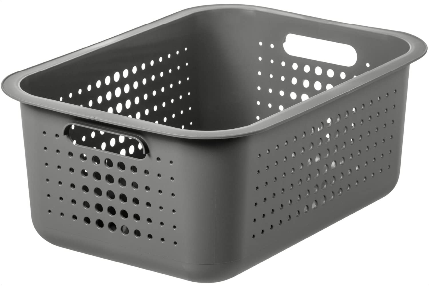 SmartStore 10L Recycled Plastic Storage Basket with Handles | Taupe | Stackable & Nestable 1