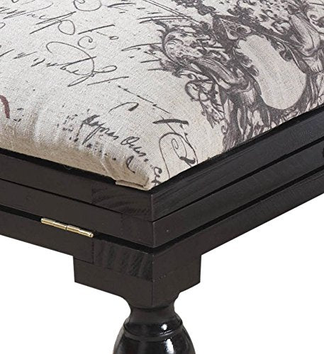 Greenhurst Adjustable 3-Position Footstool with Solid Wood Frame | Mahogany Finish | 38cm Max Height 8