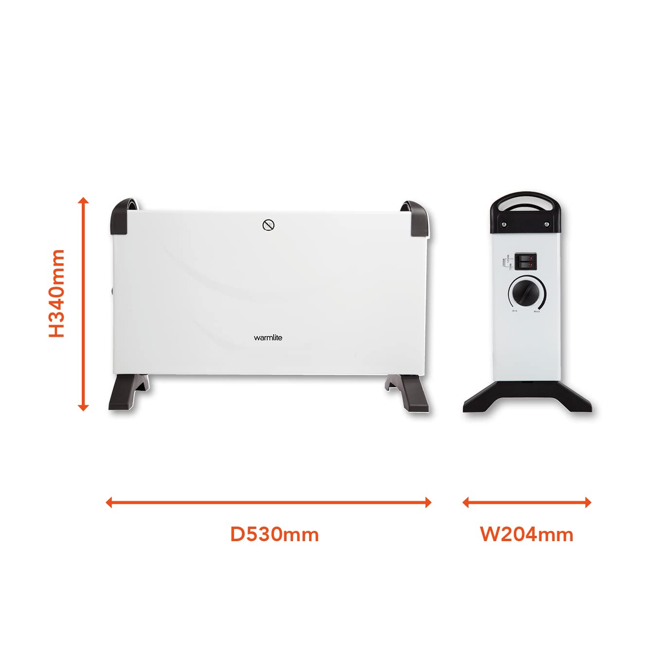 Warmlite WL41007 2000W Portable Convection Heater with Adjustable Thermostat and 3 Heat Settings 6