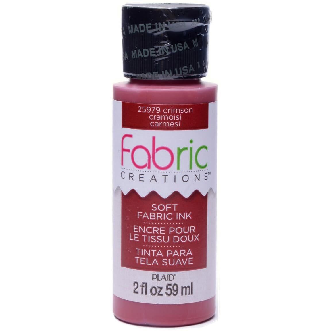 Fabric Creations Soft Fabric Ink - Water Based, Non Toxic, Crimson | 59 ml