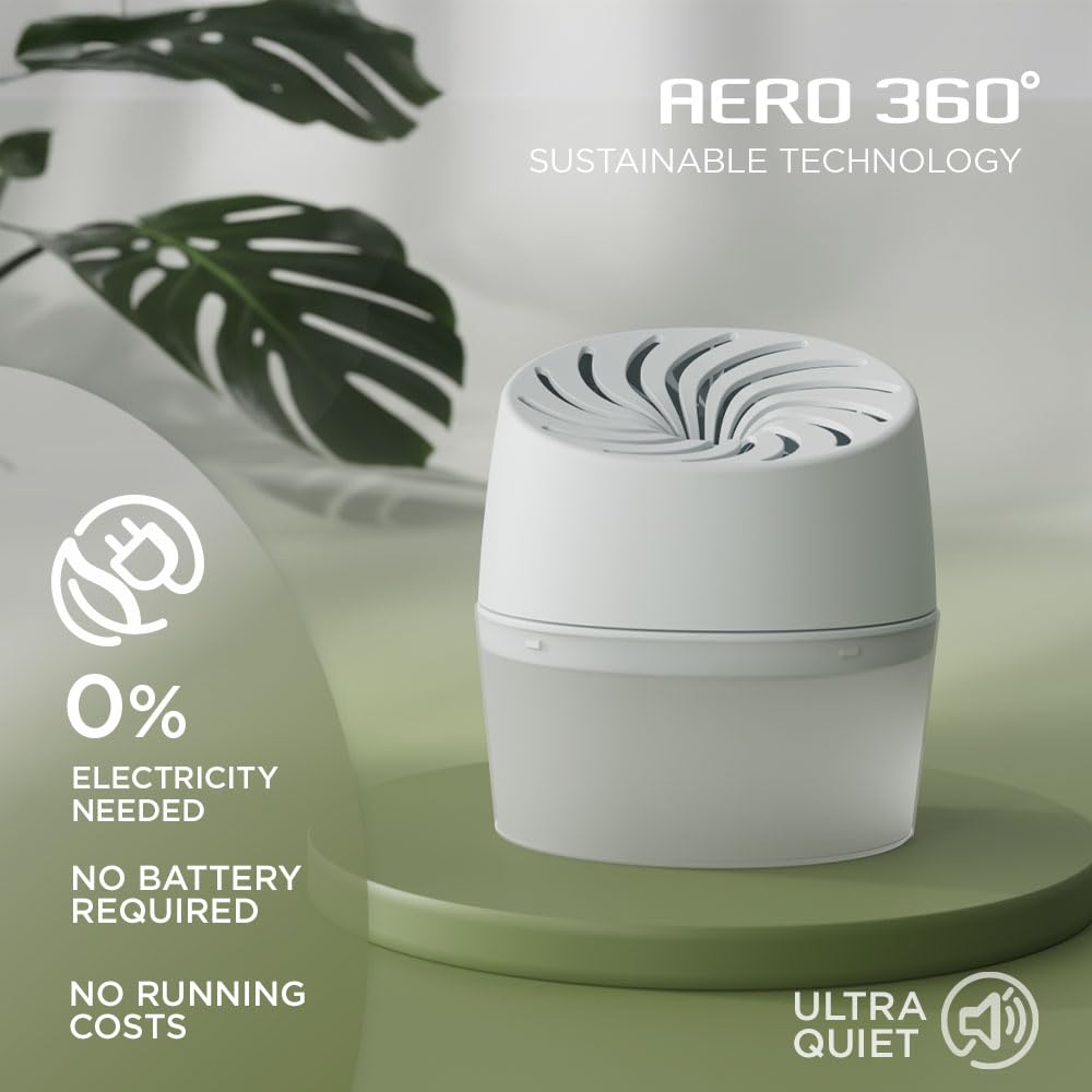 Unibond AERO 360° Humidity Absorber with 1x Refill - Controls Moisture & Odour | Up to 20m² 6