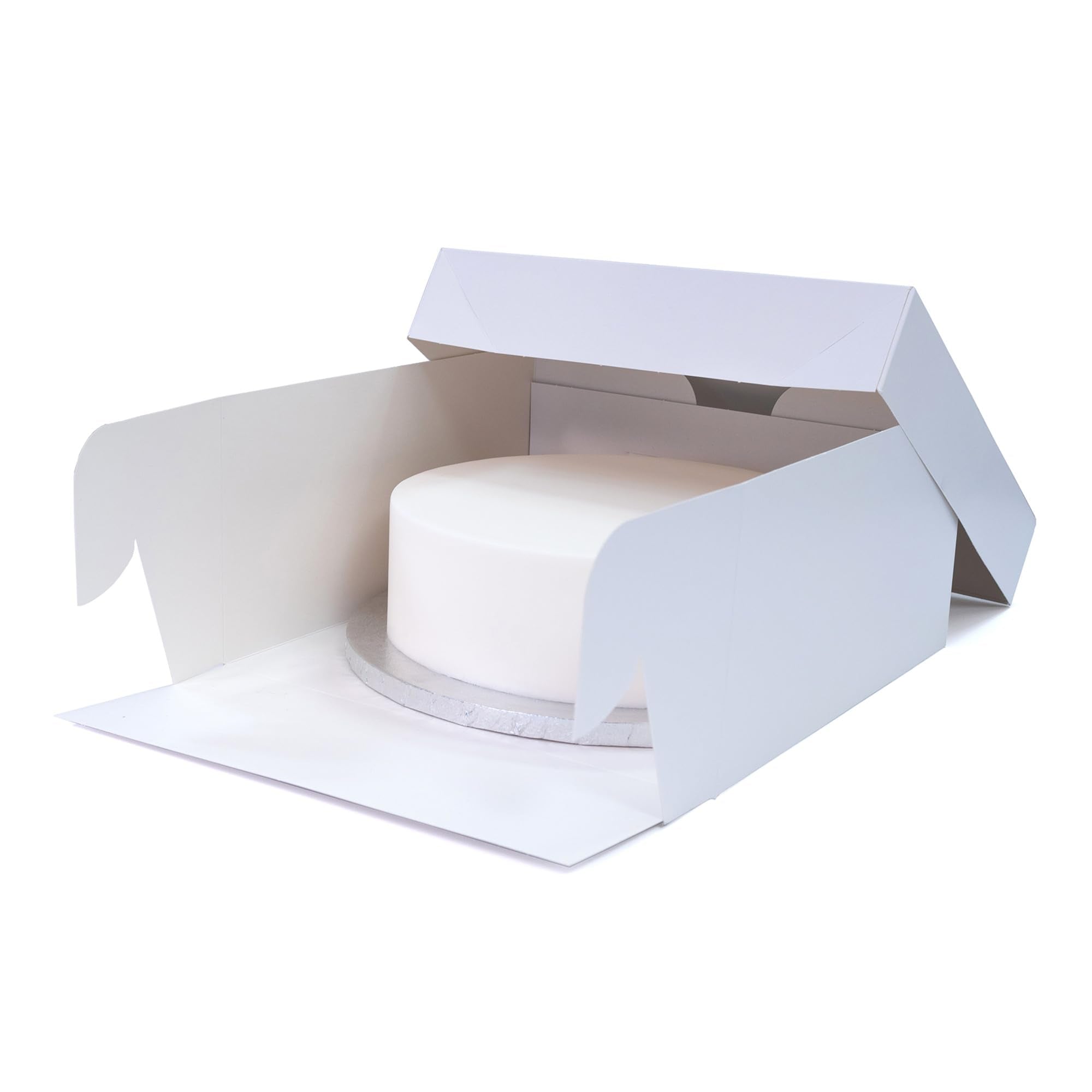 Culpitt 12' Square Cake Boxes with Lid | 5 Pack | Rigid Transport and Protection 3