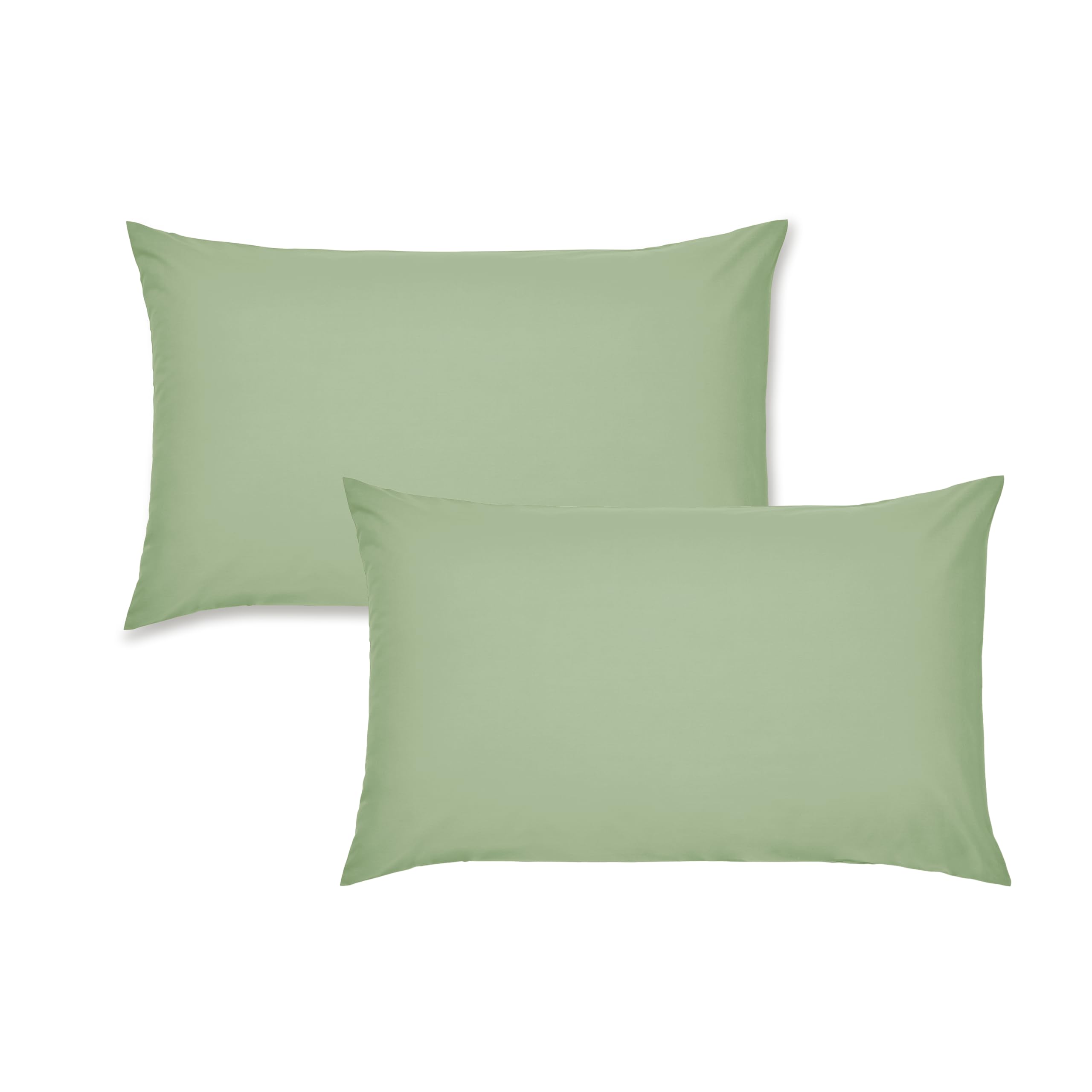 Catherine Lansfield Easy Iron Percale Standard Pillowcase Pair Sage Green | 50x75cm | Polycotton 3
