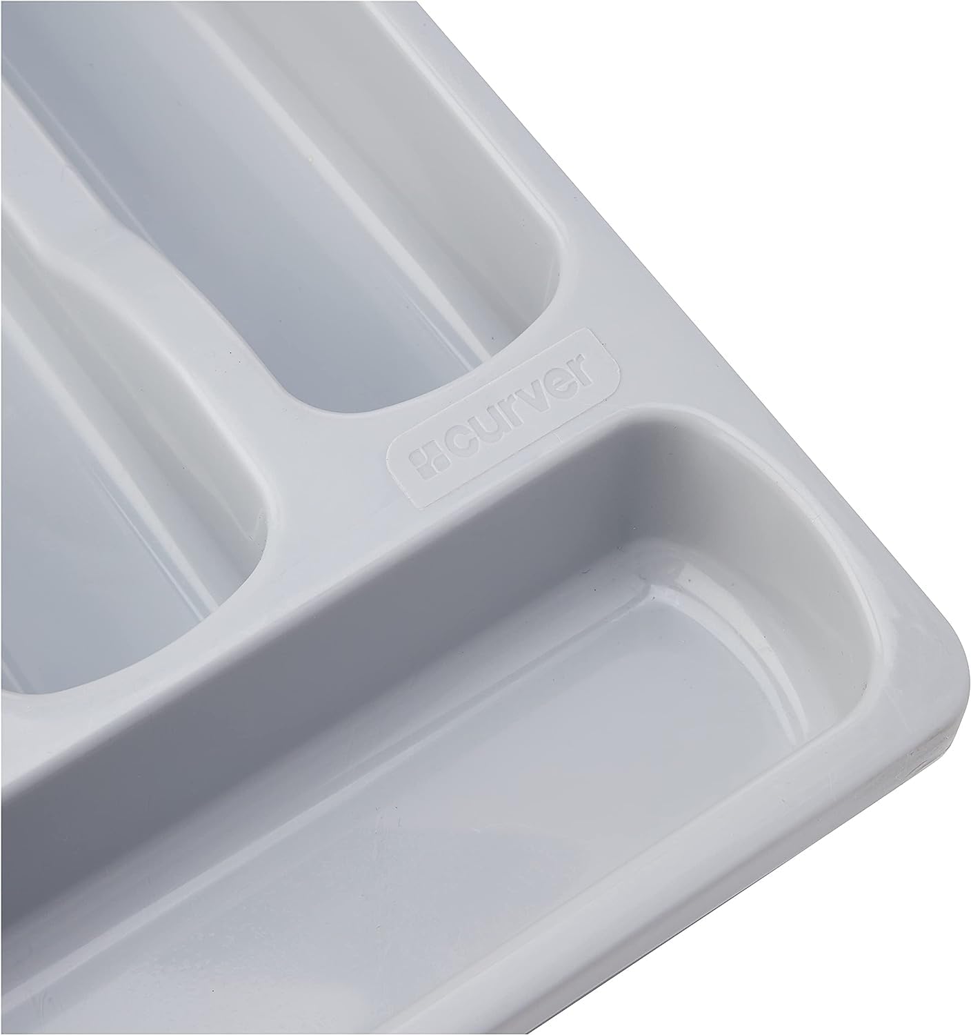 CURVER Plastic Drawer Organiser - Small Cutlery Tray | Grey | 33 x 20 x 6 cm 3