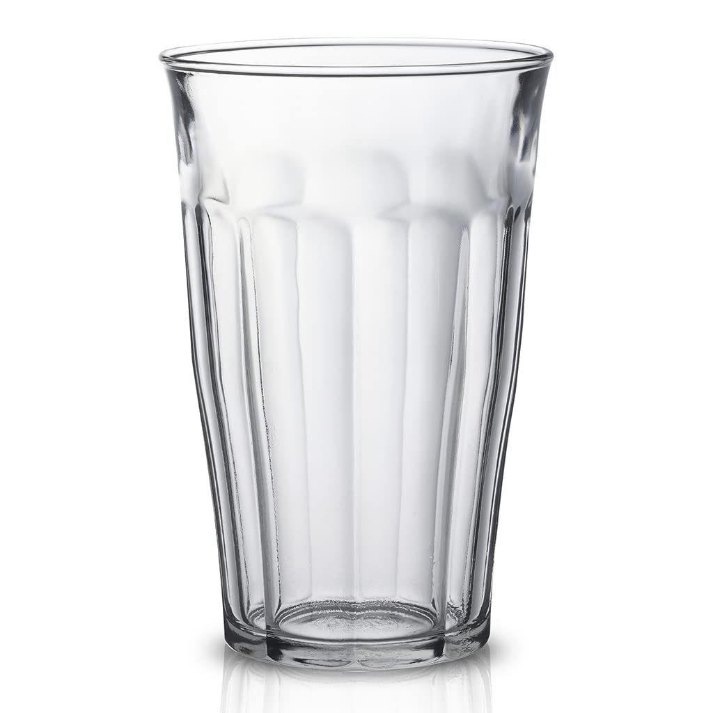 Duralex Picardie Water Glasses - 500ml Capacity, Toughened Glass, Pack of 6 1