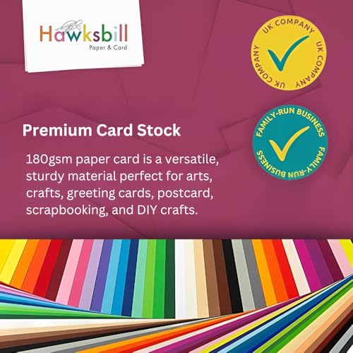 Hawksbill Bright Cream Card Stock - 180 GSM A4, Pack of 100 | Ideal for Arts, Crafts, Printing & Stationery 2