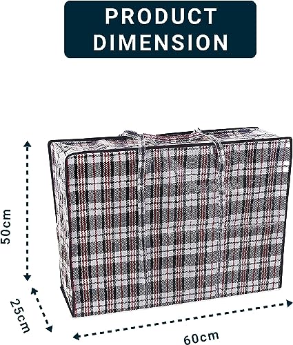 Zuvo Large Laundry Bags with Zip - 10 Pack, Waterproof, Durable Nylon Storage | 60x25x50cm 3