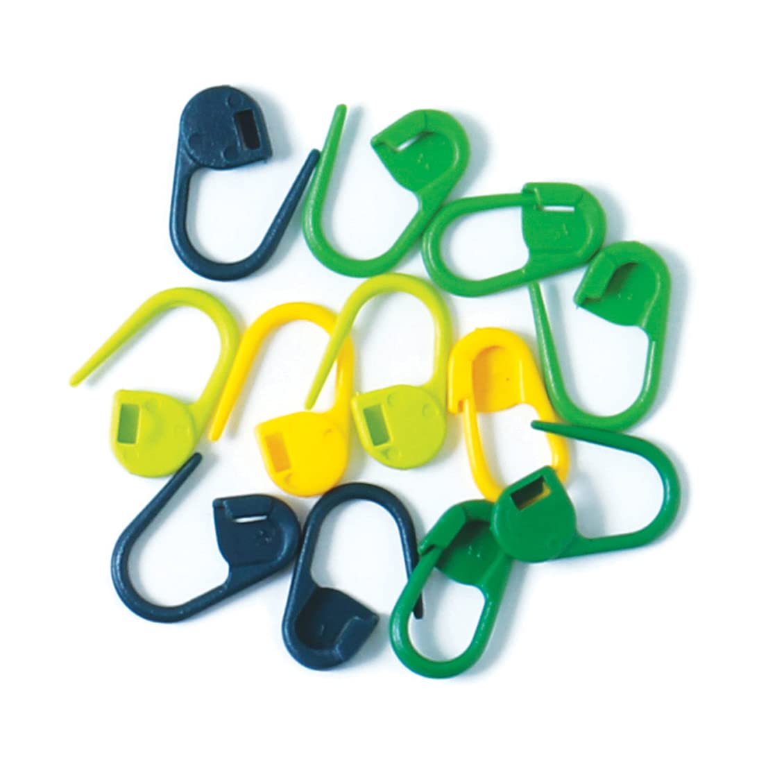 KnitPro Locking Stitch Markers - Plastic Rings for Tracking Stitches | 30 Pieces in Green, Blue, Yellow 1