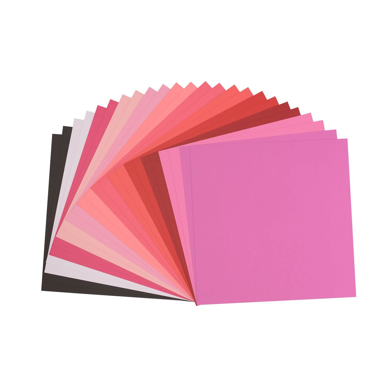 Vaessen Creative Florence Cardstock Multipack - 24 Sheets, 12 Romantic Colors, 216gsm, 12x12 inch 1
