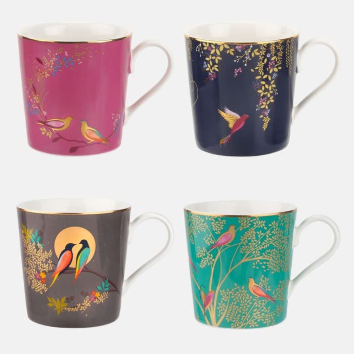 Portmeirion x Sara Miller London Set of 4 Assorted Fine China Coffee Mugs | 12oz/0.34L 2