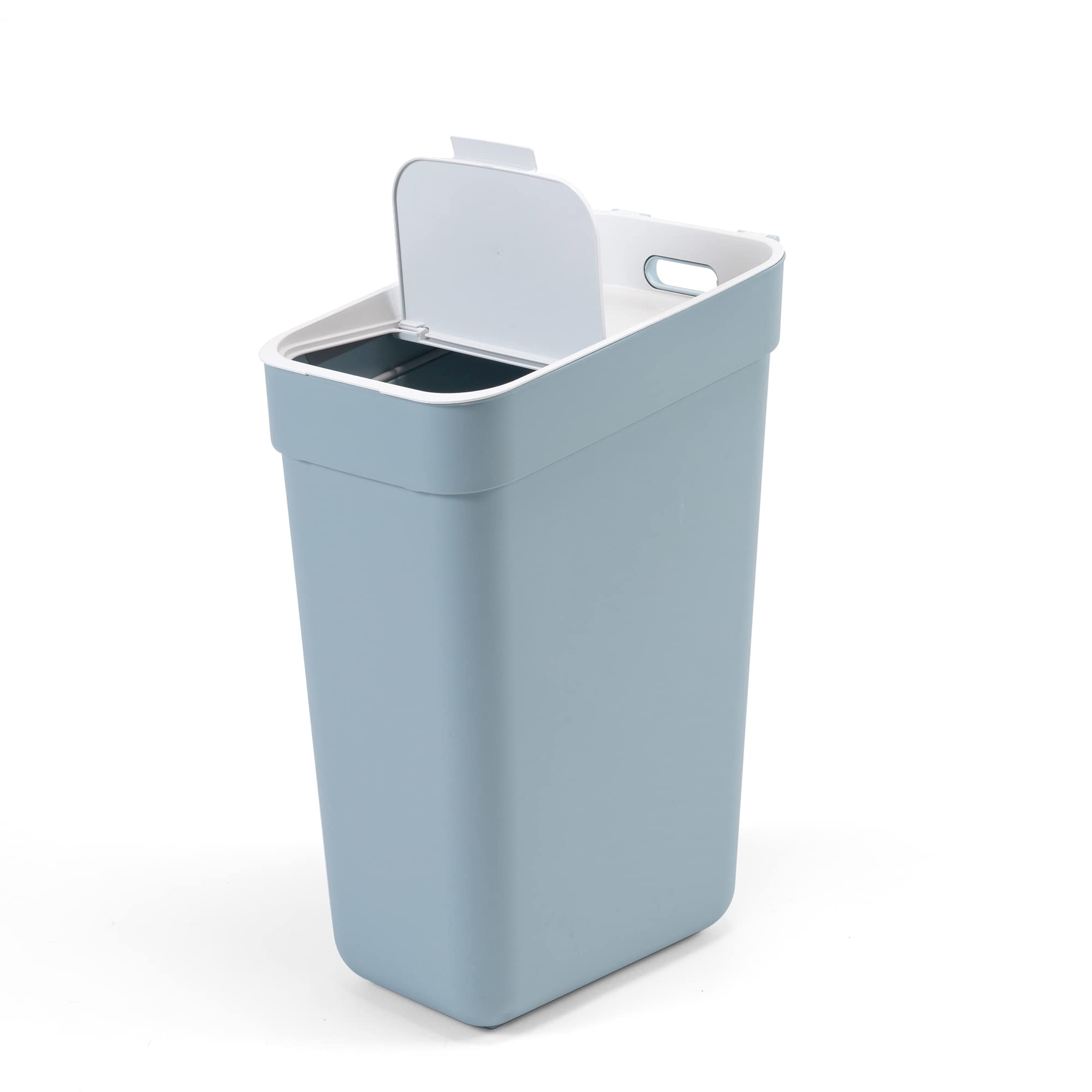 CURVER Ready to Collect 30L Kitchen Recycling Bin - Smoked Grey | Modular & Stackable 3