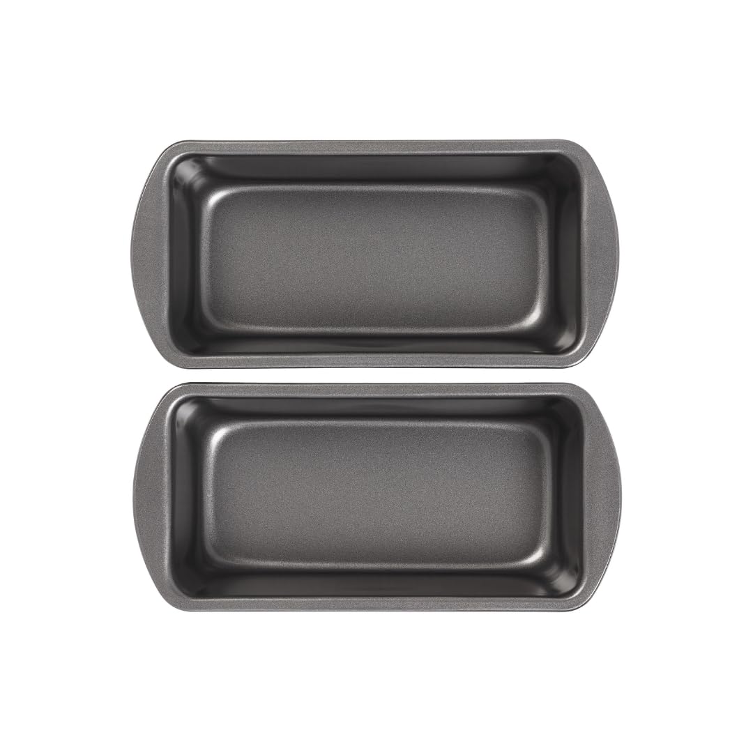 Chef Aid Non-Stick Loaf Pans - Set of 2 Carbon Steel Tins | 1lb (454g) Capacity 9