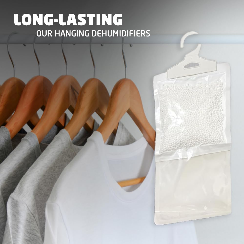 1ABOVE Hanging Wardrobe Dehumidifiers - 3 Pack, 180g Each | Unscented Moisture Absorber for Closets 6