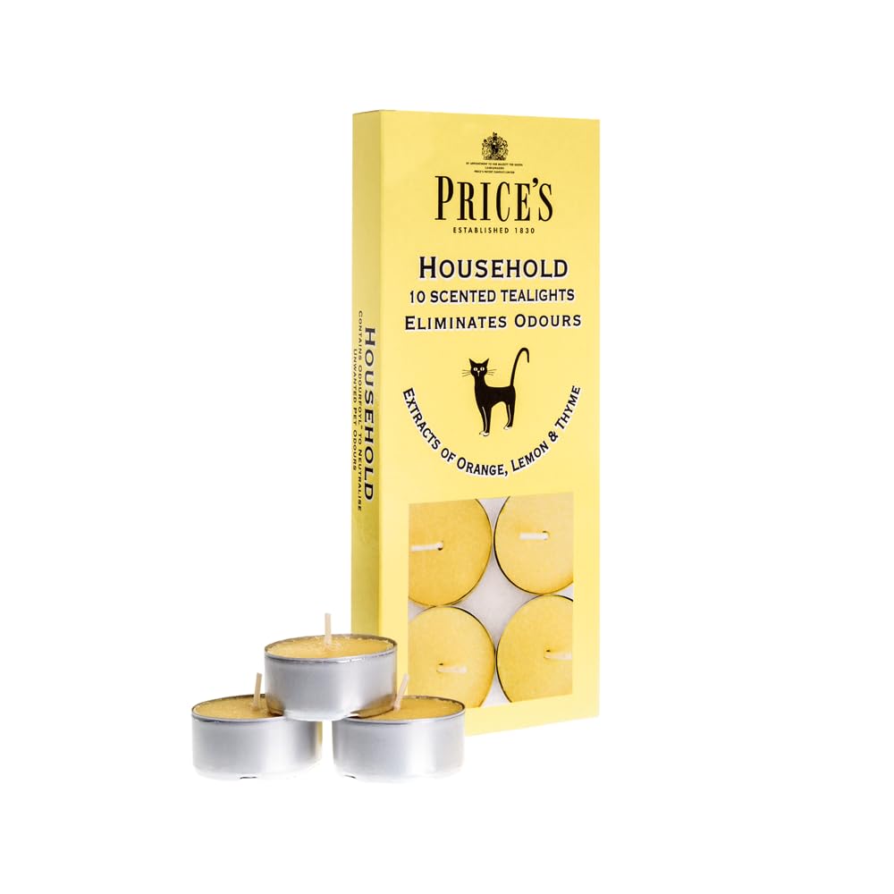 Price's Household Pet Tealights - Odour Eliminating with Orange, Lemon & Thyme - 10 Pack 1
