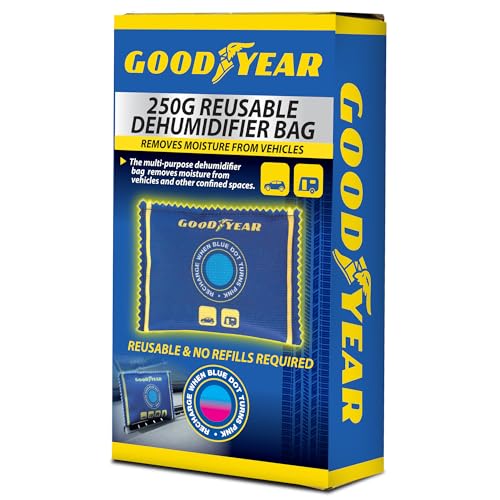 Goodyear 2 Pack Large Car Dehumidifier Bags | Reusable Anti-Mist Moisture Absorber 2