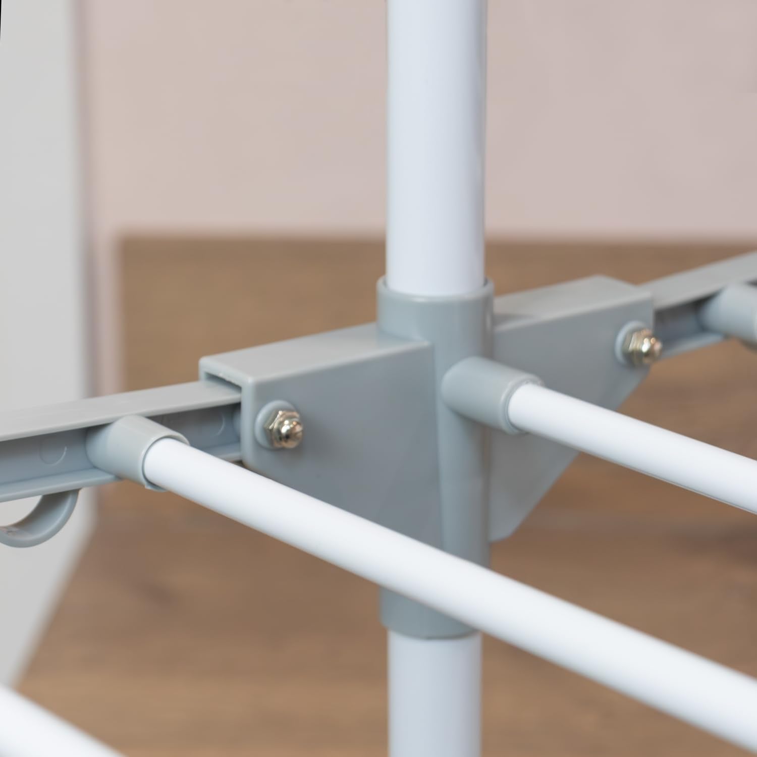 JVL 3 Tier Drying Rack - 21 Metres Drying Space | Foldable & Lightweight | White 2
