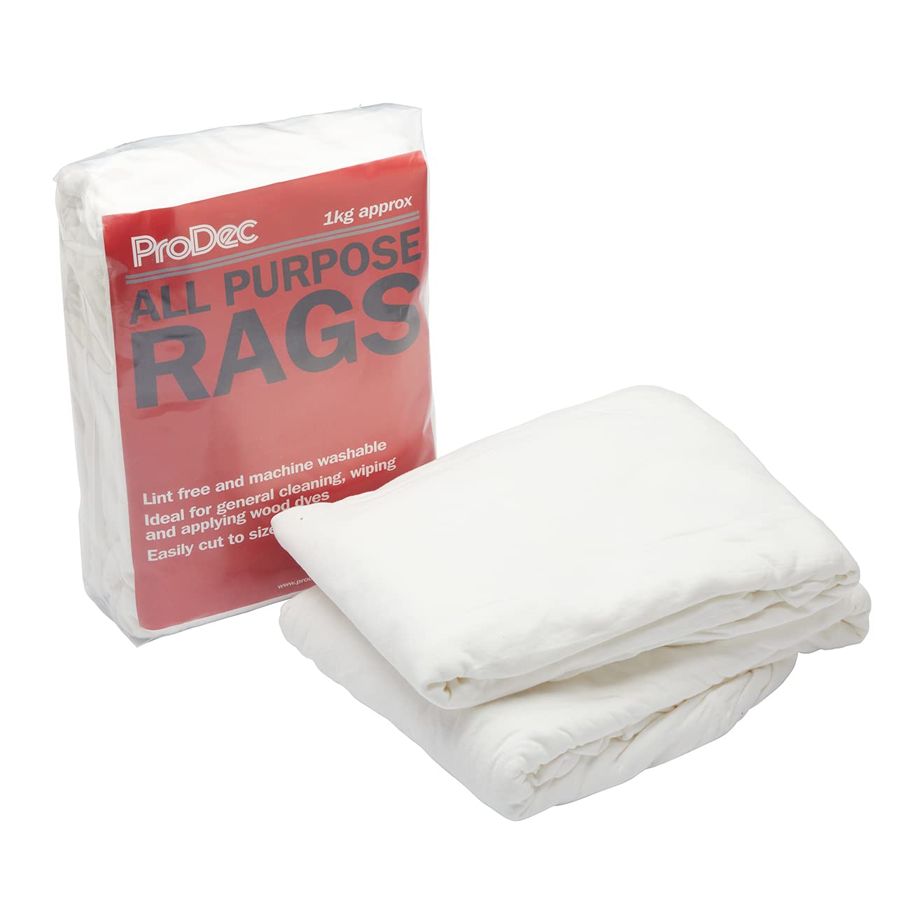 ProDec All Purpose Lint Free Rags - 1kg Bag | Polycotton | Scratch Free 1