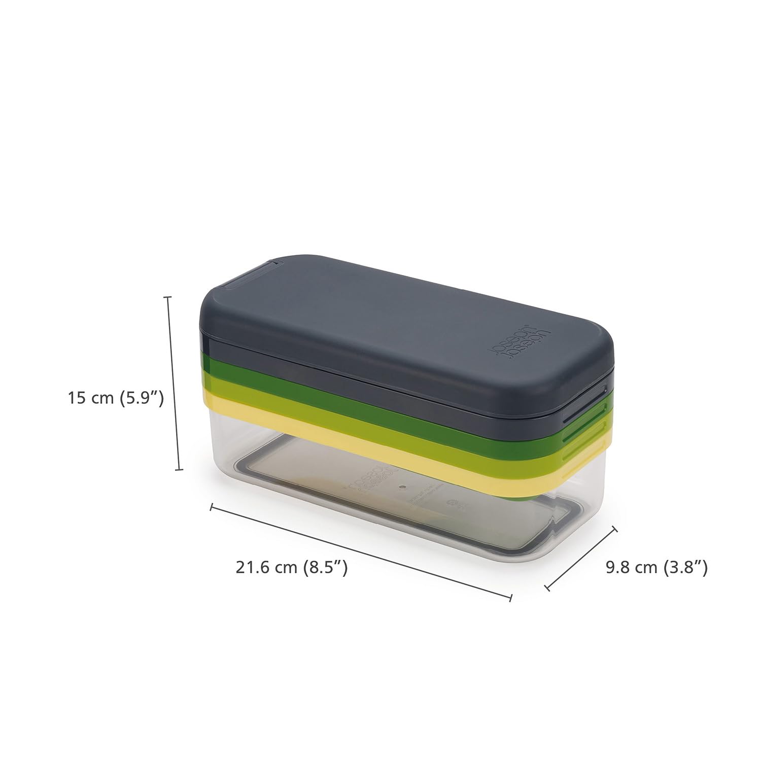 Joseph Joseph Multi-Prep Compact 4-in-1 Multifunctional Set | Chopper, Grater, Slicer, Julienne Cutter 6
