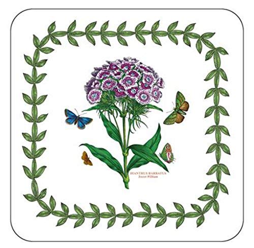 Pimpernel Botanic Garden Coasters - Set of 6 | Cork-Backed | 4 x 4 Inch Square 4