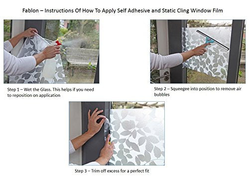 Fablone Self Adhesive Window Film - Waterdrop Blue Decorative Film | 67.5 cm x 2 m Roll 4