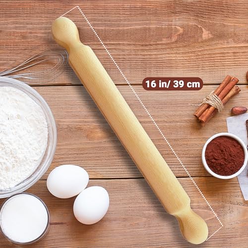 Dexam Beech Rolling Pin - 40cm Length | Premium Wood Construction | Beige 4