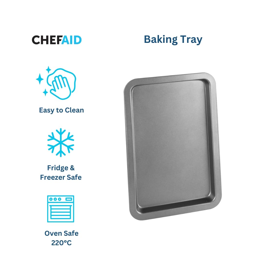 Chef Aid Carbon Steel Baking Tray - Non-Stick, Fridge/Freezer Safe | 33.5 x 22 cm 3