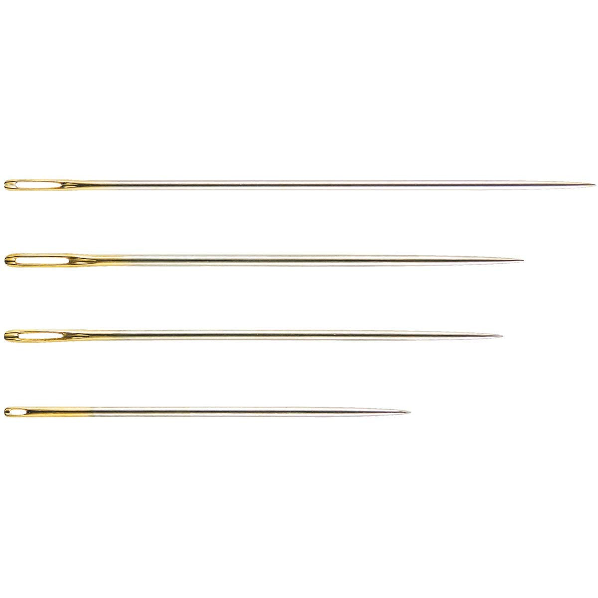 Clover Sashico Hand Sewing Needles - Metal, Gold Eye Plating | Size 1 2