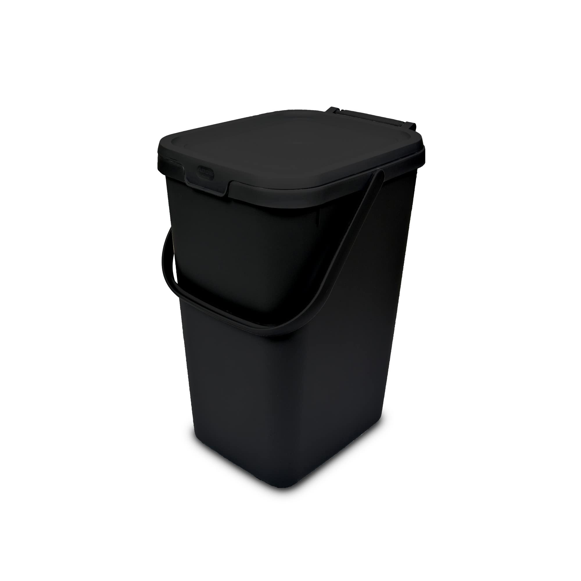 Addis 519282 Kitchen Recycling & General Storage Bin - 18 Litre Capacity | Stackable | Eco Black