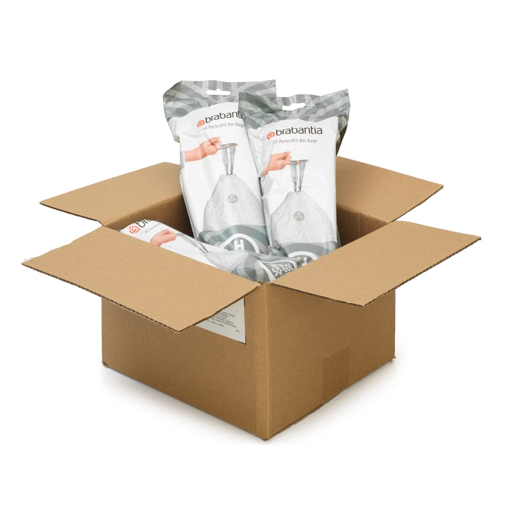 Brabantia PerfectFit Bin Liners - Tear-Resistant Plastic Trash Bags | 120 Count (Code H, 50-60L) 4