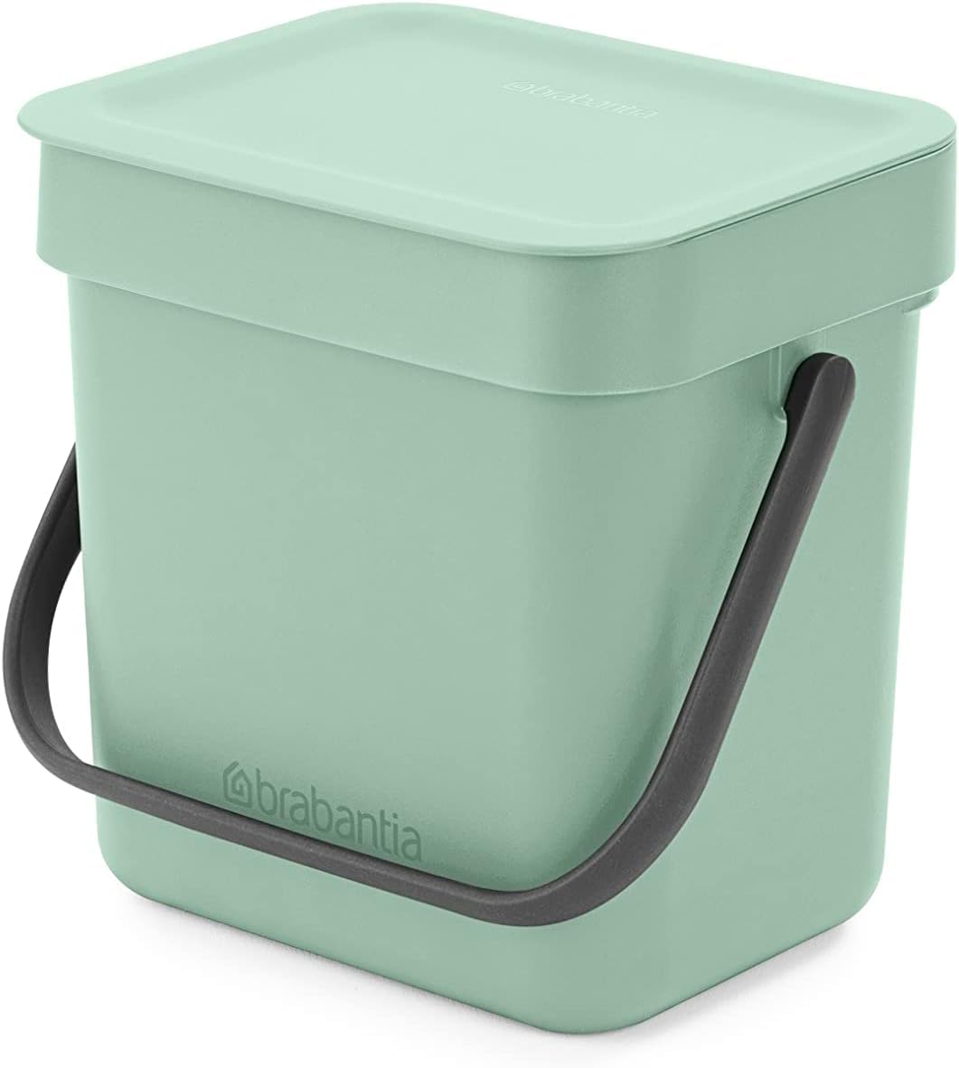 Brabantia Sort & Go Food Waste Bin - 3L Capacity | Jade Green | Space-Efficient Plastic 1