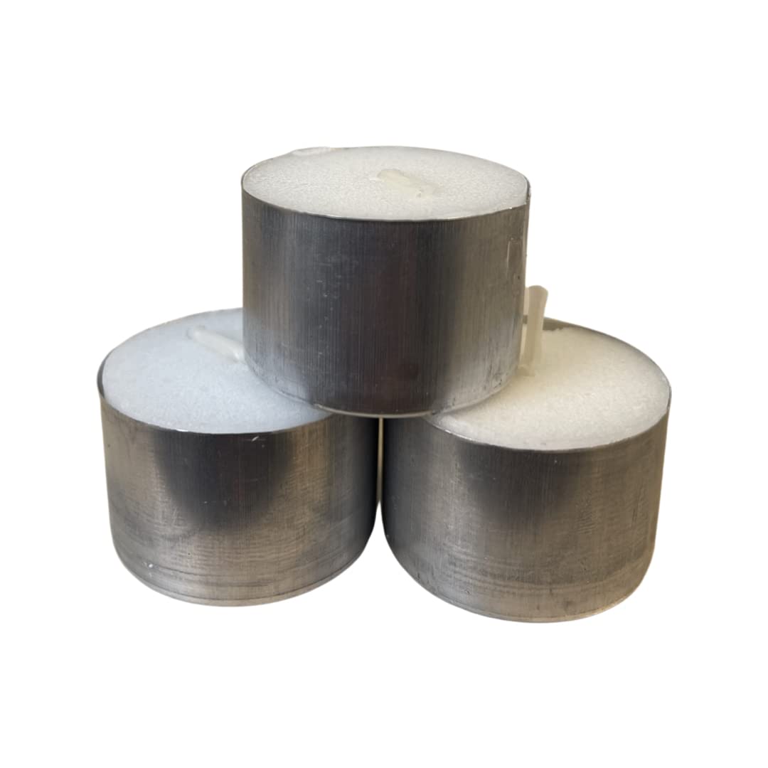 REQUISITE NEEDS Unscented Tea Light Candles - 8 Hour Burn Time, White Wax, Pack of 50 | Lead-Free Wick 4
