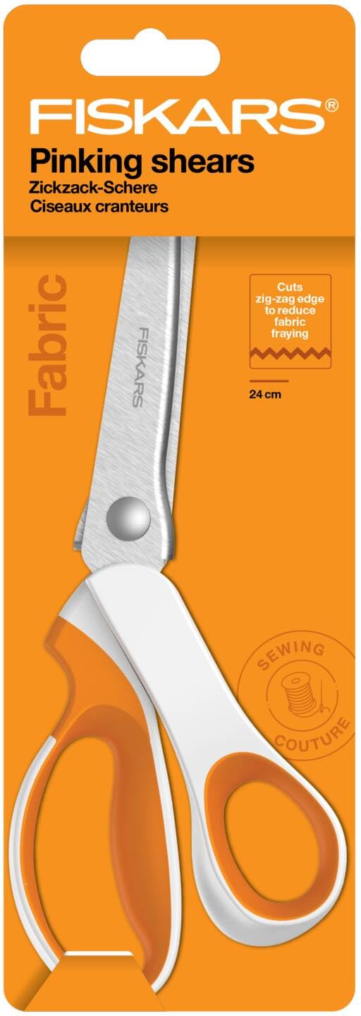 Fiskars SoftGrip Pinking Shears - Right-Handed, 24.2 cm Total Length, Stainless Steel Blade 5