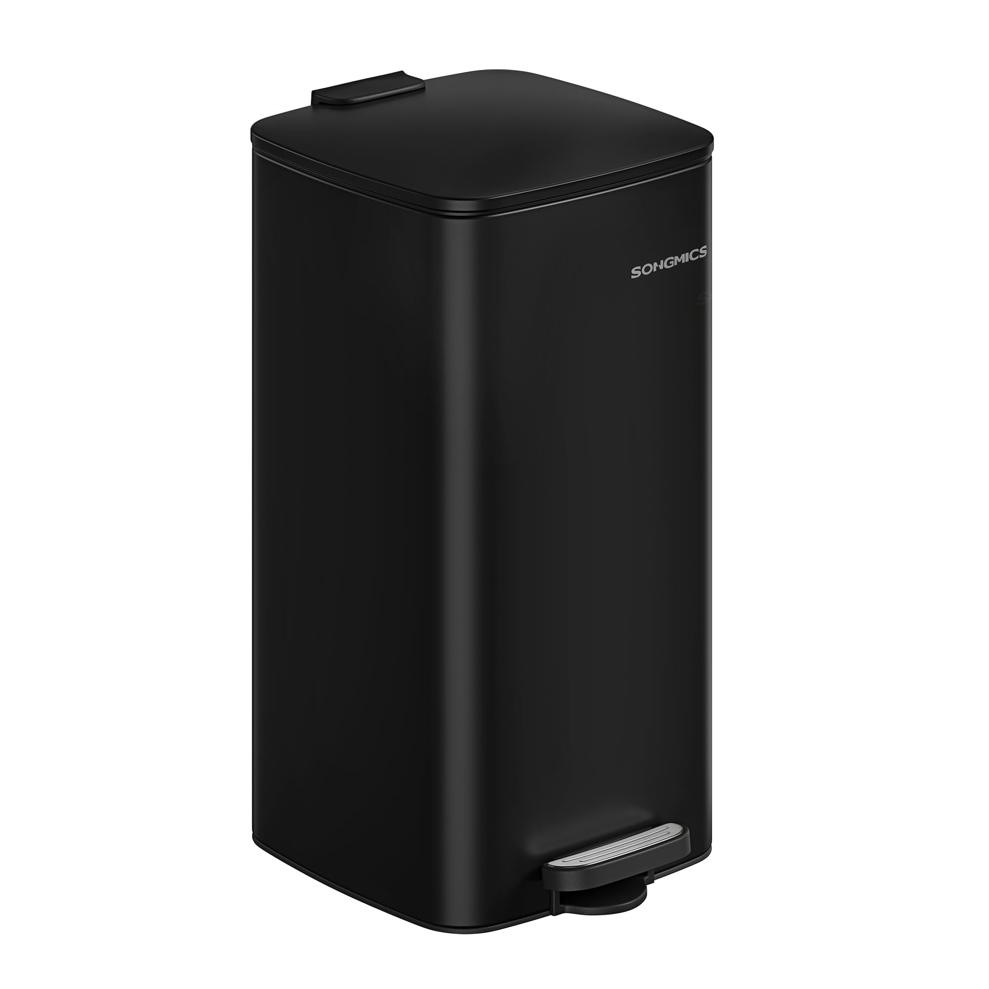 SONGMICS 8 Gallon (30 L) Steel Pedal Bin - Ink Black | Soft Close Lid | Inner Bucket 1
