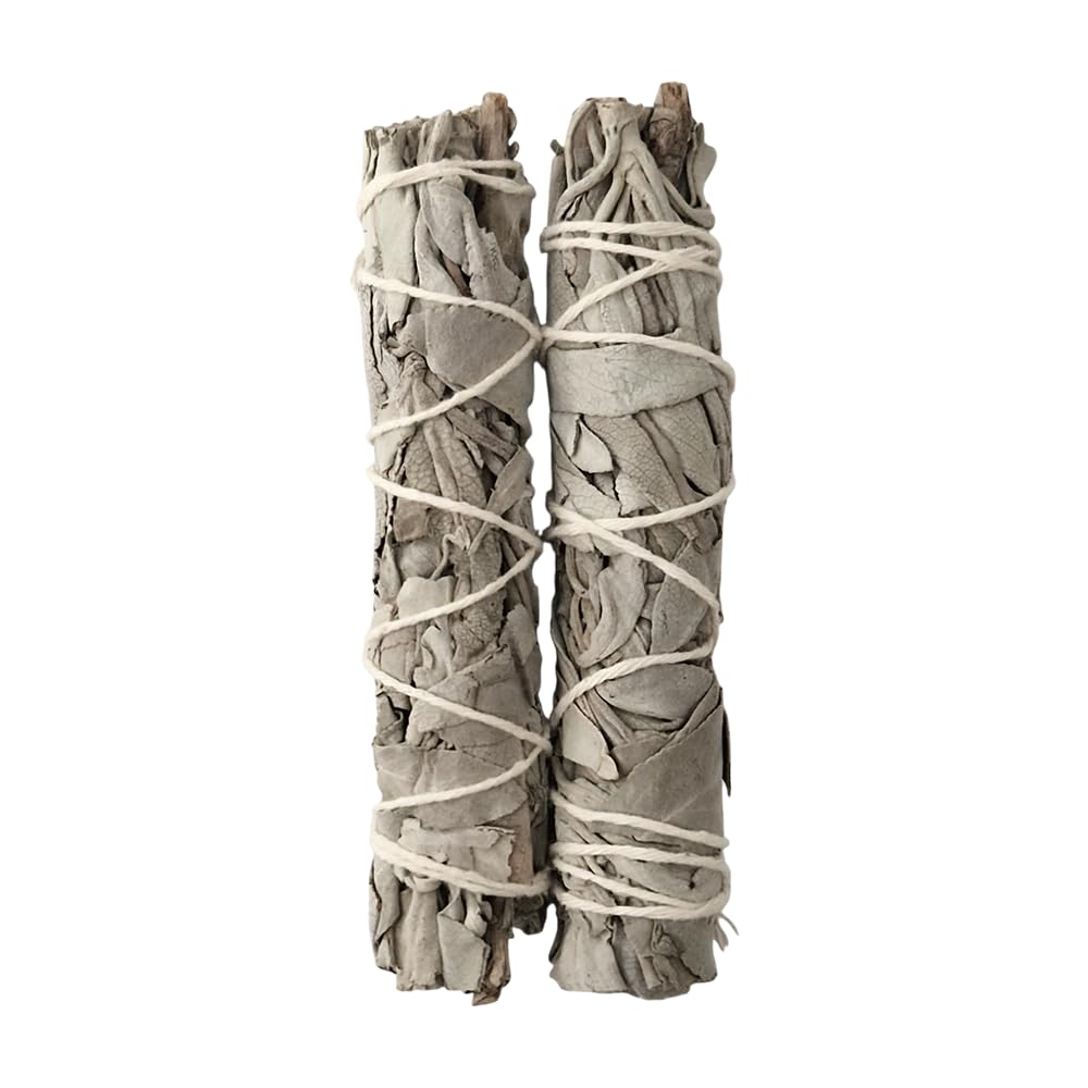 VIE Slimline Smudge Stick - 4-Inch White Sage Stick for Energy Cleansing | Pack of 2