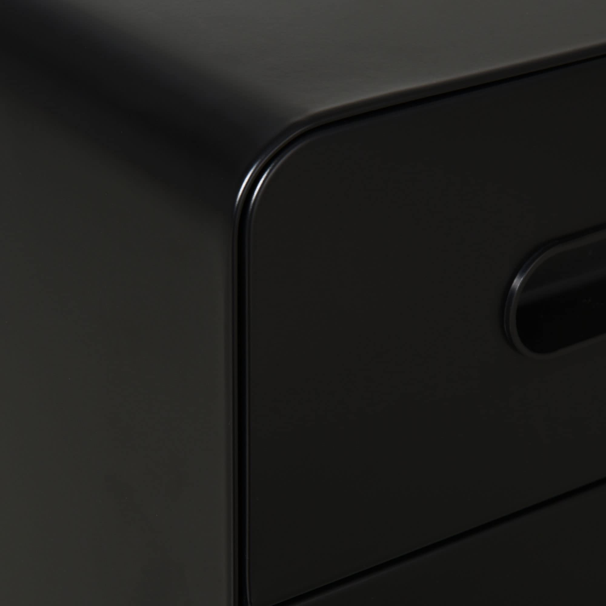 Vinsetto Lockable Mobile File Cabinet with 3 Drawers | Steel Body | Black | 39W x 48D x 59H cm 9