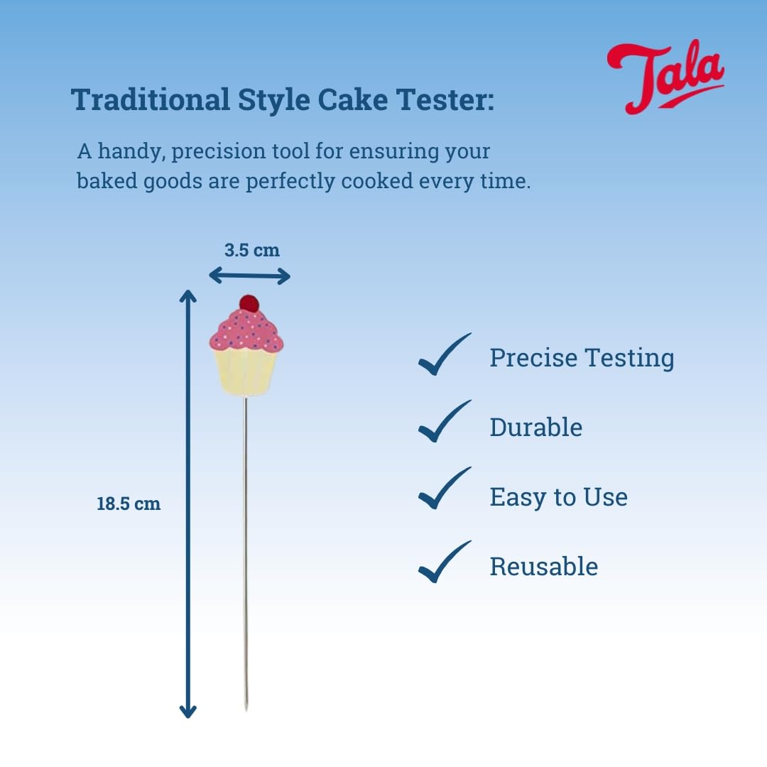 Tala Stainless Steel Cake Tester - Removes Guesswork for Perfect Baking | Reusable 2