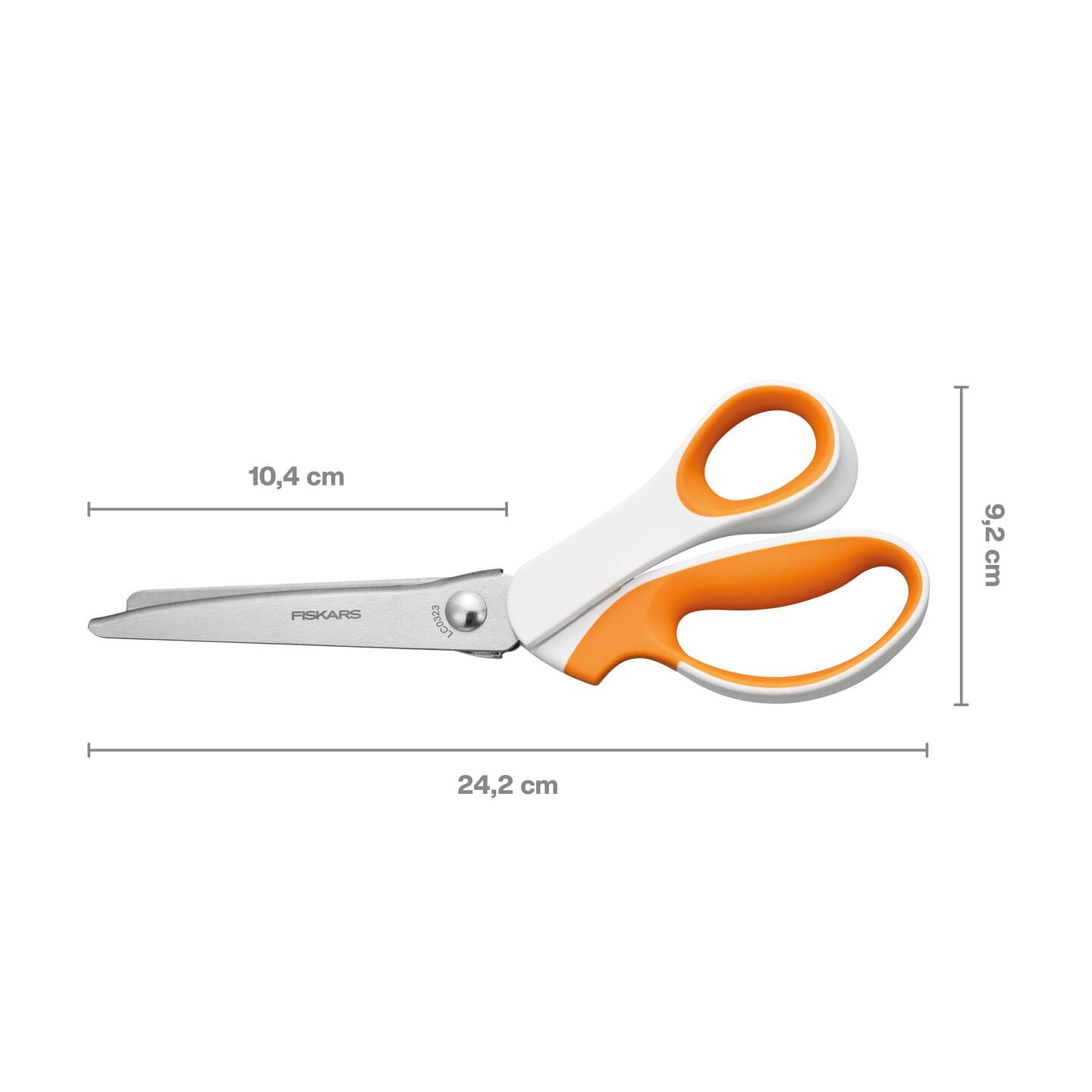 Fiskars SoftGrip Pinking Shears - Right-Handed, 24.2 cm Total Length, Stainless Steel Blade 3