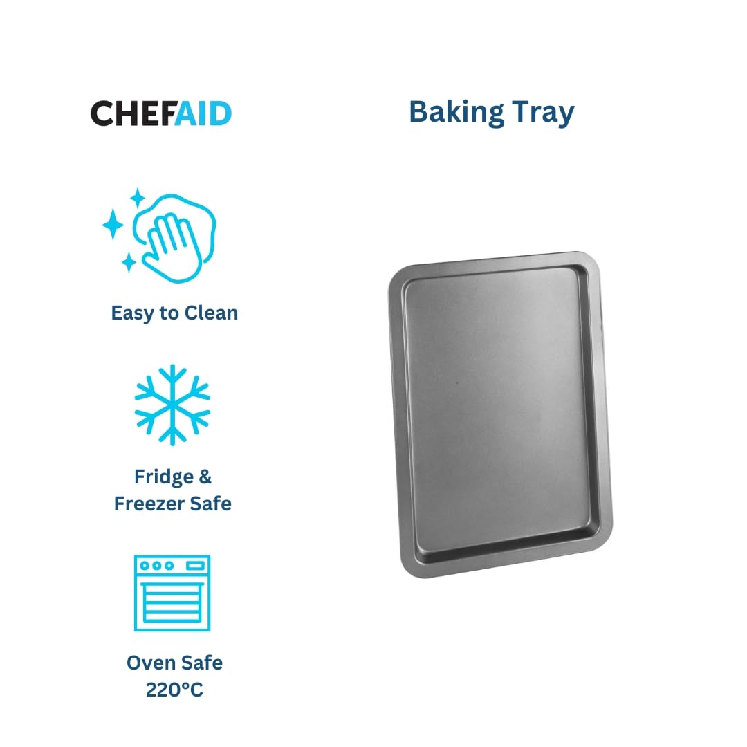 Chef Aid Carbon Steel Baking Tray - Non-Stick | 37 x 25 cm | Fridge/Freezer Safe 3