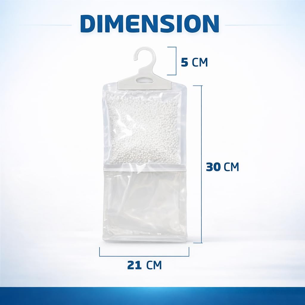 1ABOVE Hanging Wardrobe Dehumidifier Bags - 6 Pack | Moisture Absorber for Closets & Cabinets