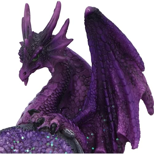 Nemesis Now Guardian of the Geode Dragon Figurine | 11.5cm Resin Collectible | Purple 2