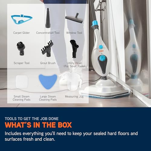 Vax Steam Clean Multi Steam Cleaner - Detachable Handheld & Mop | 30s Heat Up | 15 Min Steam 10
