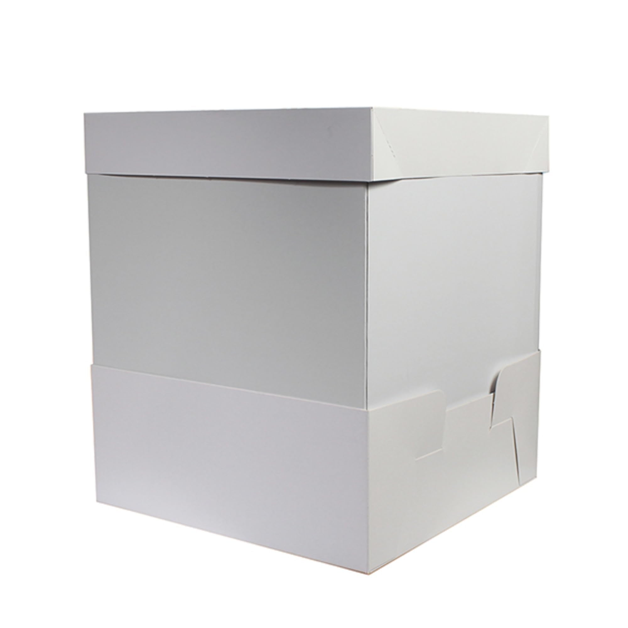 Culpitt Extra Tall Cake Box & Board Set | 12' Round Drum | Extends to 16' Height | White Box 2