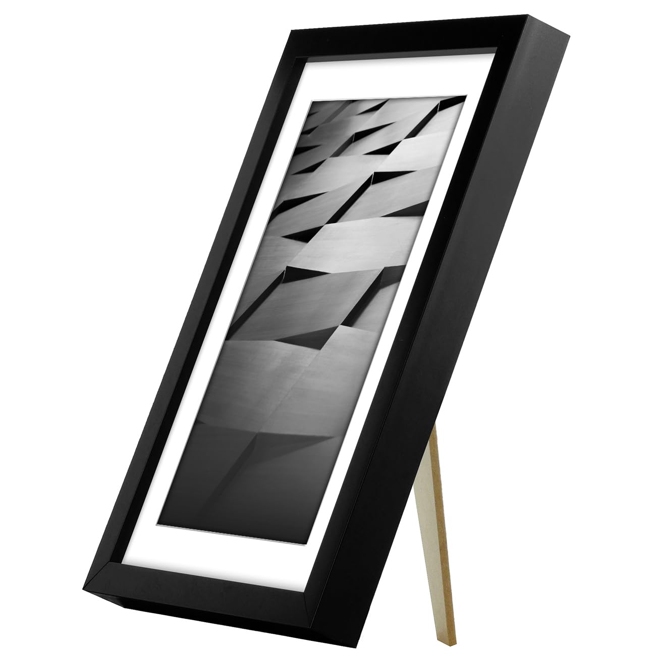 Americanflat 5x7 Photo Frame in Black - Thin Border | PVC Construction | Includes Easel & Hanging Hardware 4